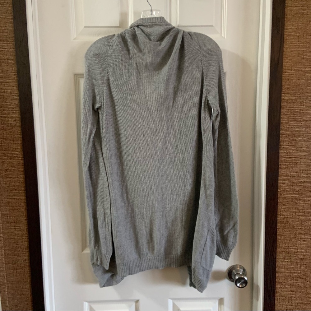 Theory Light Grey Giana Cashcotton Cardigan M - Picture 9 of 9